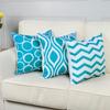 Чехлы на подушки с геометрическим рисунком четырехлистник бирюзовый бирюзовый льняной плед наволочка кровать декоративные подушки диван холст
