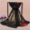 New Fashion Print Design Women Silk Scarf Shawl Elegant Headscarf Convinient Bandage Hijabs Chiffon Muslim Wrap Scarves