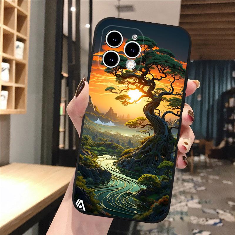 Чехол для телефона с изображением лунного ночного пейзажа для iPhone 15 14 Pro Max 13 12 11 Pro Max XSMax XR 12 13 mini 14 Plus Shell