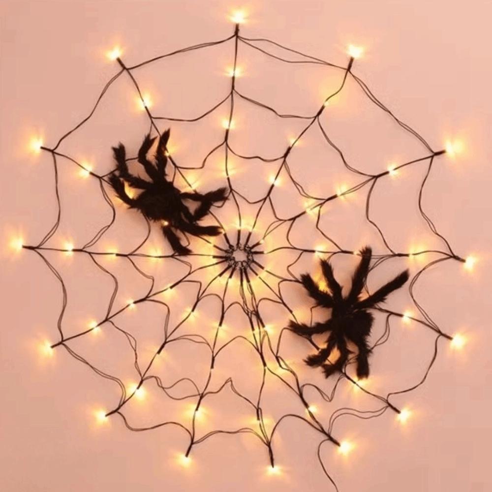 Halloween LED String Light Waterproof Haunted House Light New Spider Web Light Atmosphere Decor