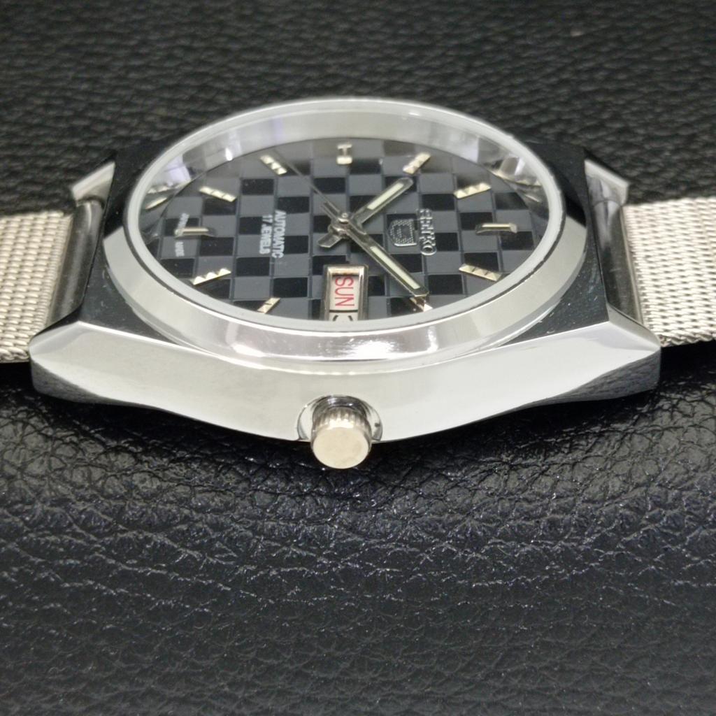 SEIKO 5 AUTOMATIC JAPAN MENS 6309A REFURBISHED BLACK COLOR DIAL WATCH a440271-4