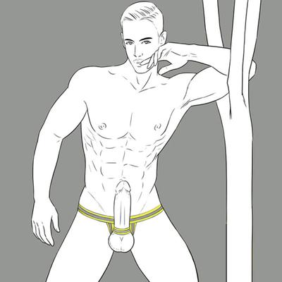 Мужские сексуальные стринги с открытой промежностью