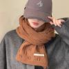 Autumn and Winter New Couple Scarf for Women Versatile Japanese and Korean Style Retro Knitted Woolen Scarf for Men Trendy and Cute