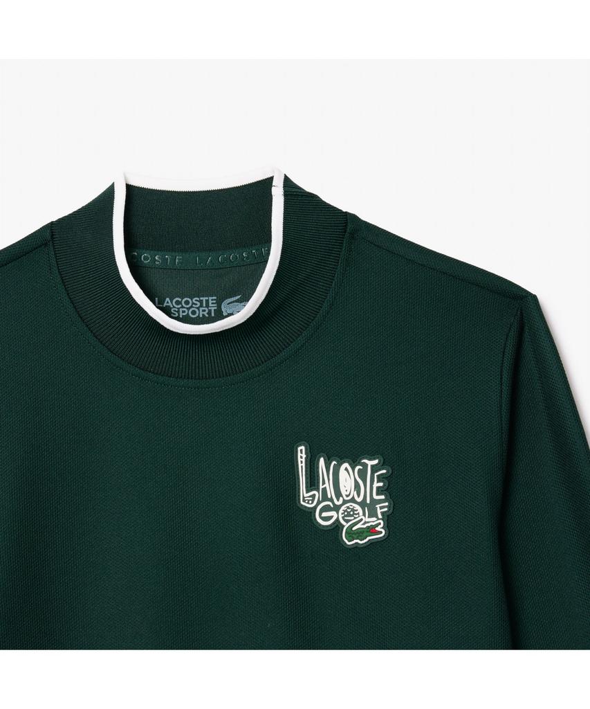 LACOSTE Женская графическая футболка с воротником-стойкой и длинным рукавом Tf2765-54N Yzp