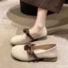 Gentle Flat Sole Single Shoe Women's New Spring Bow Shallow Mouth Comfortable Soft Sole Simple Comfortable Women's Shoes