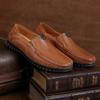 Мужская повседневная обувь из натуральной кожи 2024 Новые роскошные лоферы с круглым носком Мужской брендовый дизайнерский мокасин для вождения Мужские мягкие балетки Ретро