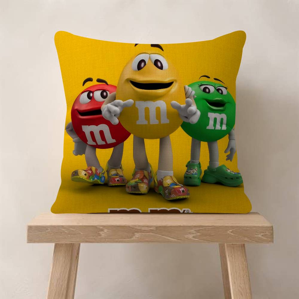 M&M's Шоколадная Конфета Мем Наволочка Декор Подушки Чехол для Подушки Печатный Чехол для Подушки на Диван