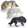 Childrens Static Pvc Wild Animal Figures Featuring Black And White Wolf Collectibles