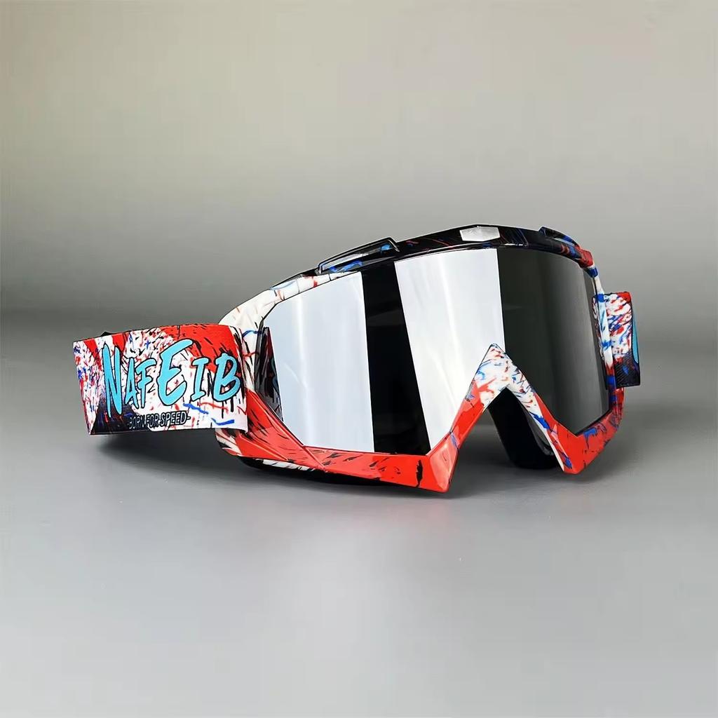 2026 Vibrant Frame Design Motocross Goggles UV400 Lens Lightweight Durable Adjustable Strap Outdoor Sports Riding Goggles