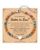 Popular Ladies Natural Stone Heart Bracelet Silver Adjustable Lobster Buckle Chain Stainless Steel Love Bracelet