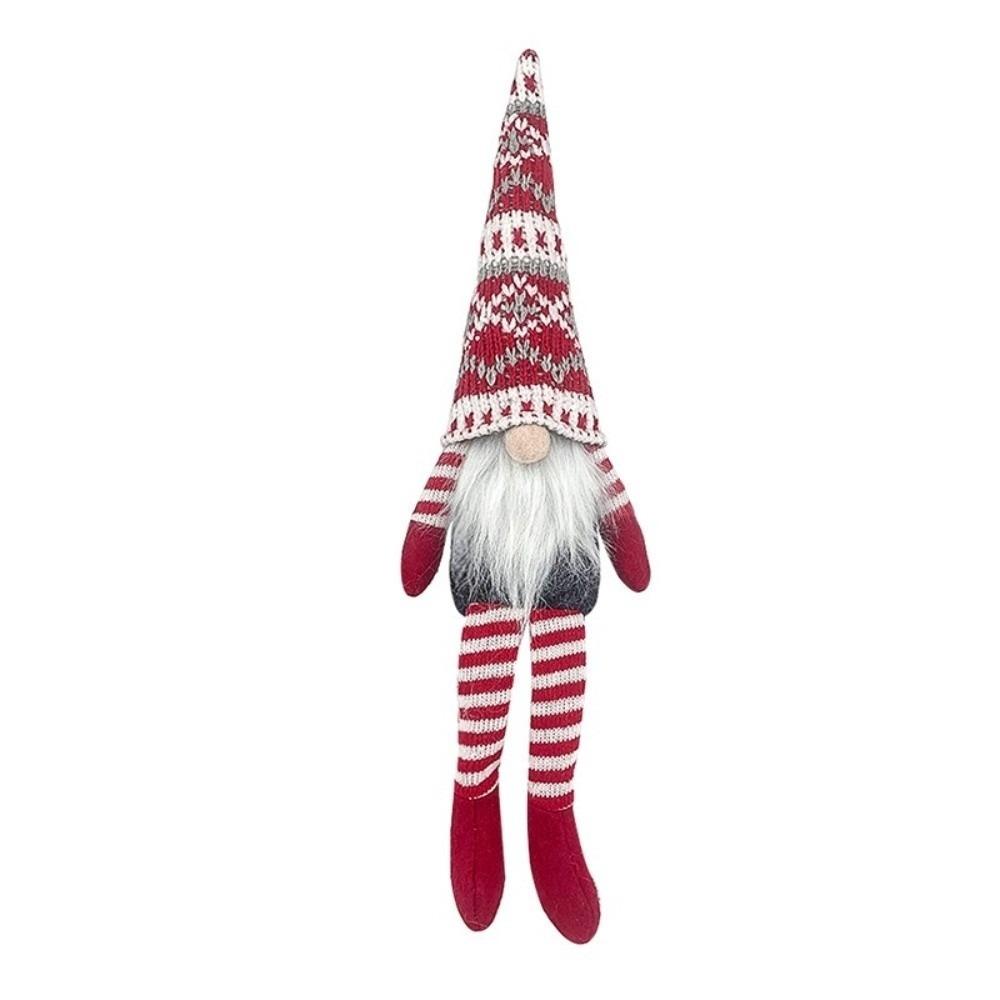 Faceless Style Knitted Gnome Doll 40cm Length Christmas Gnome Decor New Year Celebration