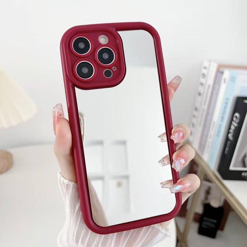 Роскошный чехол для телефона-зеркала для макияжа для Huawei Honor 200 Pro 90 Lite 5G Magic 6 Pro Nova 11 11i 9 10 SE 5T Черный Кофейный Край