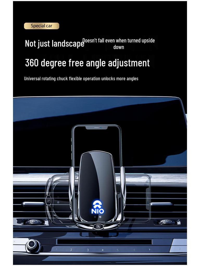 NIO ES6/ES8 Magnetic Wireless Fast Charging Car Phone Holder with Smart Sensor for Air Vent