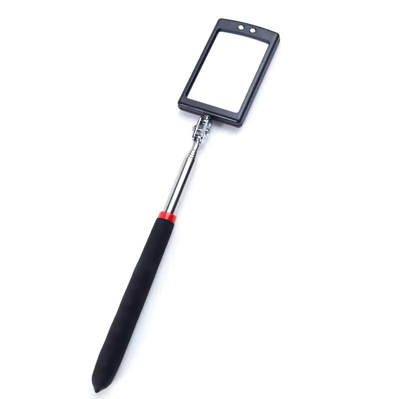 Инспекционное зеркало со светодиодной подсветкой, телескопические зеркала с вращением на 360°, механические инструменты, смотровое зеркало, телескопическая ручка, инструменты для ремонта