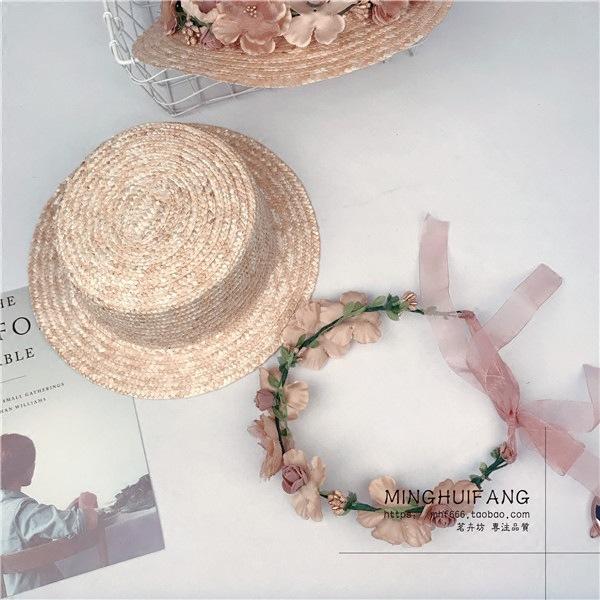 New flower straw straw hat women's summer seaside beach top hat parent-child sun hat sun hat tide