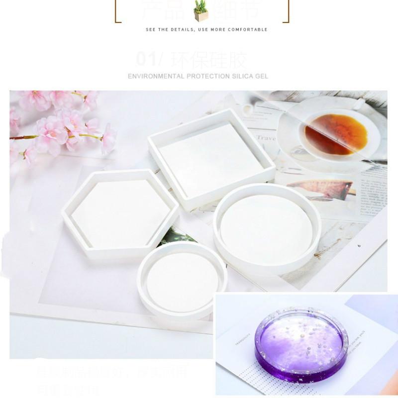Silicone Flower Pot Base Mould Cup Mat Mould Crystal Epoxy DIY Mould