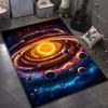 1 шт. Ковер с принтом планет Вселенной и Солнечной системы для гостиной, спальни, дивана, придверный коврик, декор, коврик для зонирования, нескользящий коврик для пола для подарков