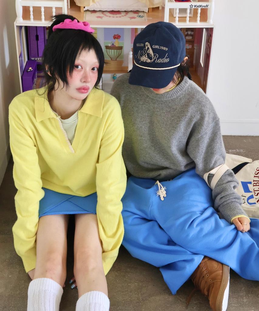 KIKOZY Sofa Shell Collar Knit_Yellow