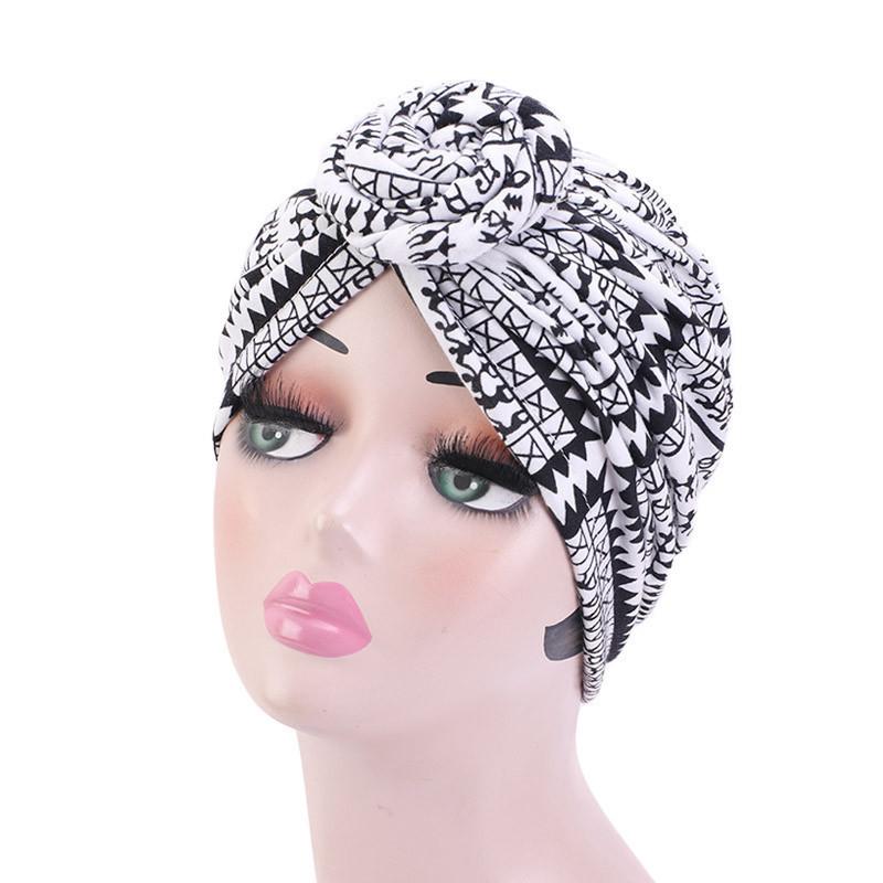 Модная шляпа African Wind Baotou Cap Vortex Knotted Turban Hat Chemo Cap Muslim Hat