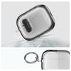 For Apple AirPods Pro / Pro 2 Case Clear Electroplated TPU PC Earbuds Cover with Lock Clasp / Carabiner