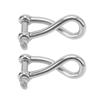 Шестимиллиметровая универсальная нержавеющая скоба Подходит для цепей тросов Кемпинга Альпинизма Снаряжения Крепления Груза Оборудования 2 шт.