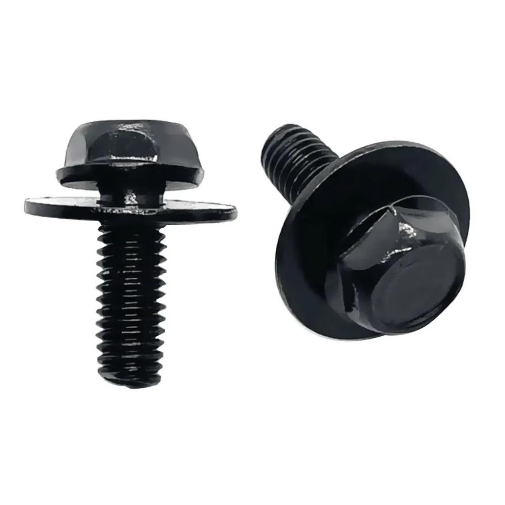 10 шт. Болты кузова автомобиля U-образные гайки Клипсы M6 Винты Крышка двигателя Защита поддона Брызговик Защита Бампер Подкрылок Фиксатор Крепеж Заклепка Автоаксессуары