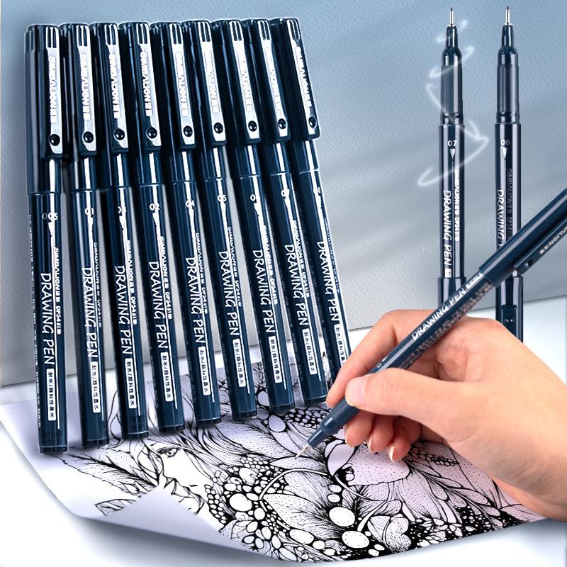Игла для рисования, наконечник ручки, пигментная подкладка, чернила Micron, искусство рисования манги, наброски, нарисованные от руки, водонепроницаемые художественные принадлежности
