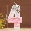 Digital Birthday Candles Pink Crown Princess Cake Candle Birthday Wedding Anniversary Handmade Candle Bougie Anniversaire