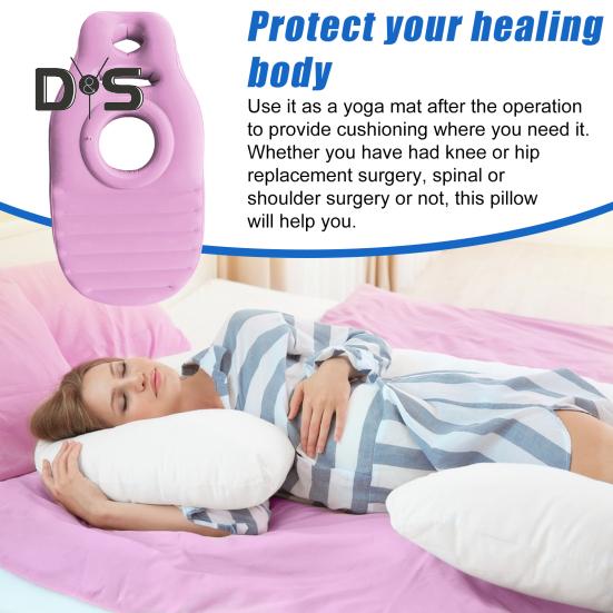 Надувной коврик для йоги для беременных, эргономичный матрас из ПВХ для поддержки сна с отверстием, герметичный, облегчающий боль во время беременности, надувная подушка для всего тела