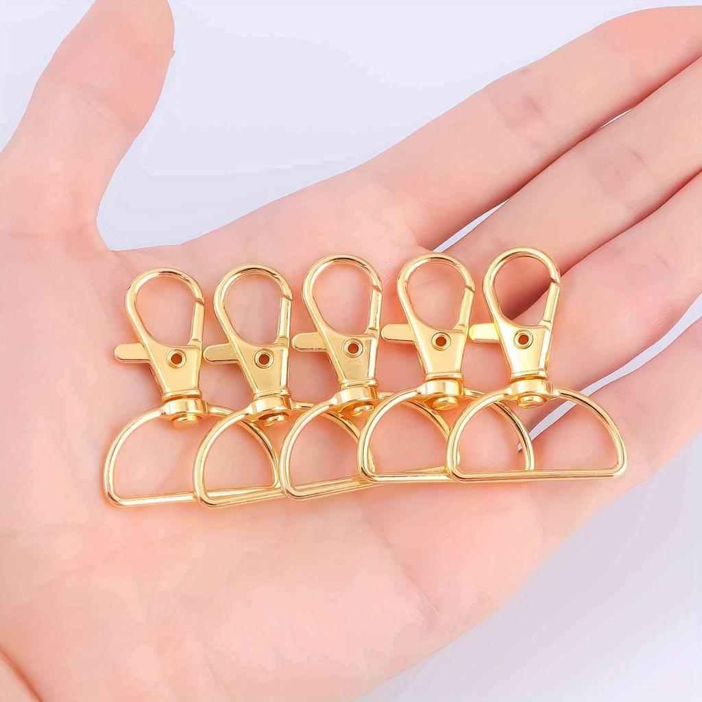 10pcs Swivel Clasp Lanyard Snap Hooks Keychain Clip Hook Metal Lobster Claw Clasps for Lanyard Key Rings Crafting Purse