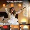 Световой будильник Цифровой будильник с имитацией рассвета Диммируемая Новая лампа Машина белого шума Звуковая машина 30 звуков для сна для домашнего декора