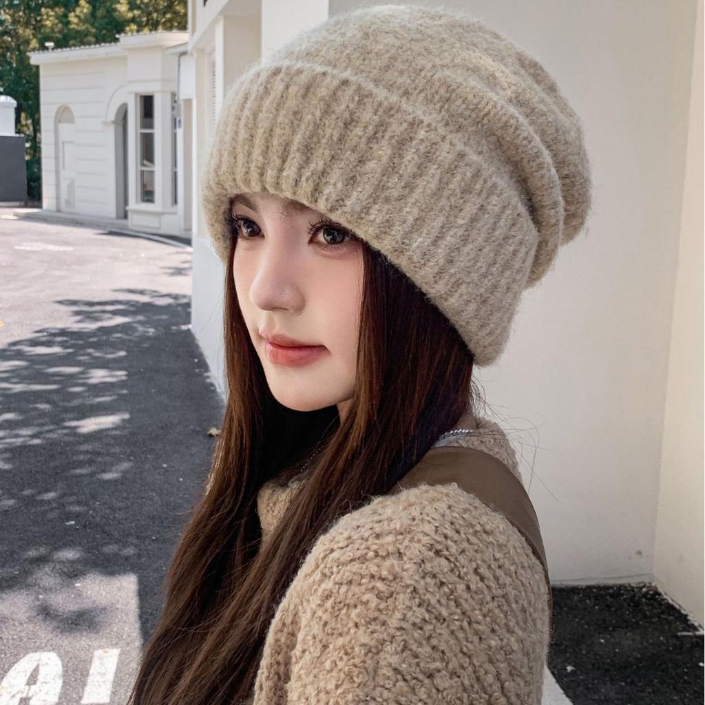 Новая свободная шерстяная шапка женская большая окружность головы для улицы зимняя теплая защитная шапка для ушей мужская вязаная шапка