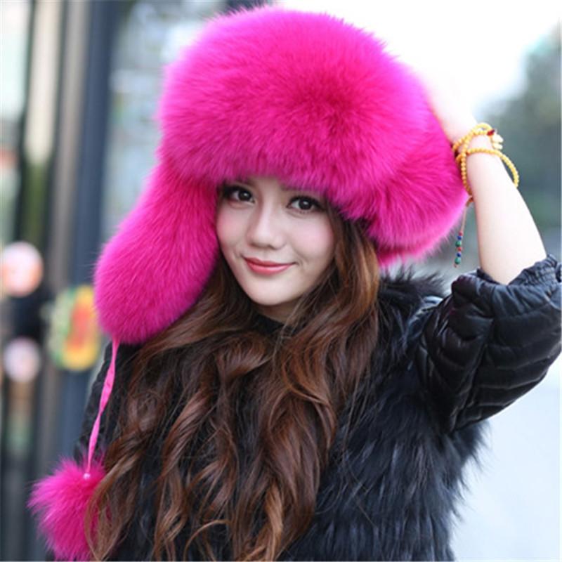 Шапка из натурального лисьего меха, женские шапки Skullies из лисьего меха, зимние теплые шапки, шапка из натурального лисьего меха, шапки-бомберы