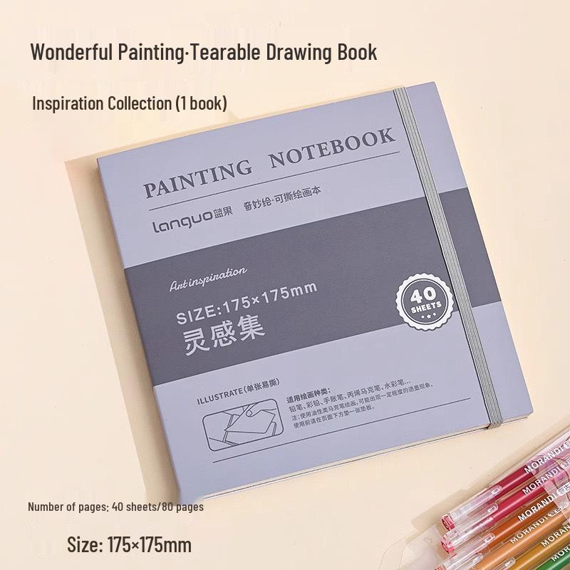 Синий Скетчбук с фруктами: Замечательный дневник для рисования акварелью и ручкой своими руками из уплотненного картона