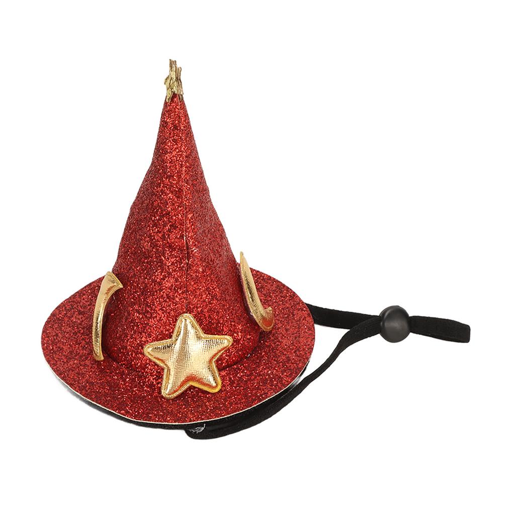 Hamster Hat Moon Star Pattern Small Animal Pet Top Hats with Adjustable Chin Strap for Turtles