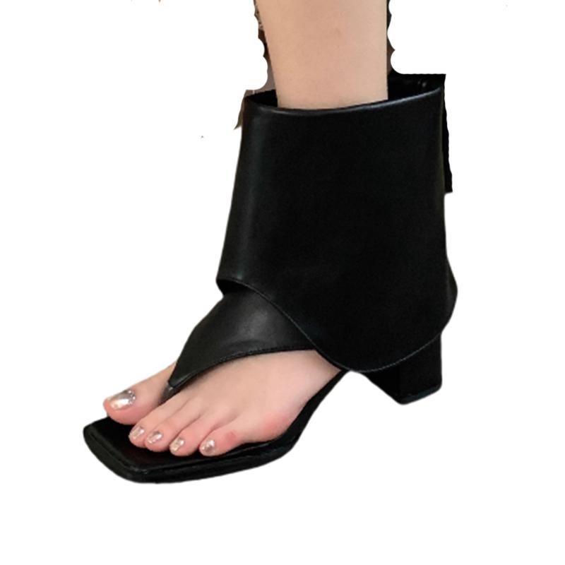 Женские босоножки на щиколотке, туфли на высоком каблуке с зажимом для пальца, дизайнерские летние туфли-лодочки для платья, 2025, новые массивные крутые ботинки De Mujer Zapatos