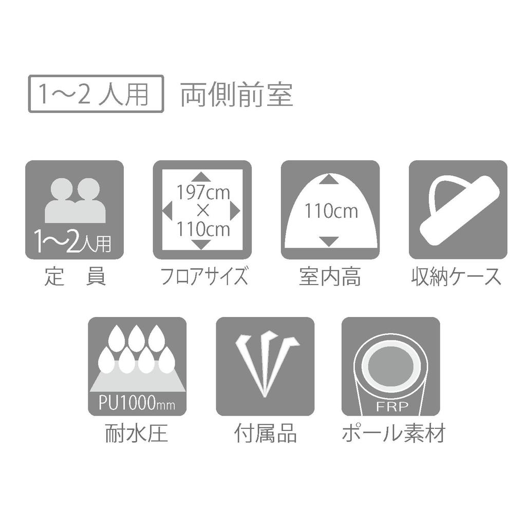 BUNDOK Туристическая палатка с местом для хранения компактная купольная форма от 1 до 2 BDK-18 чехол, хранение, [для людей]