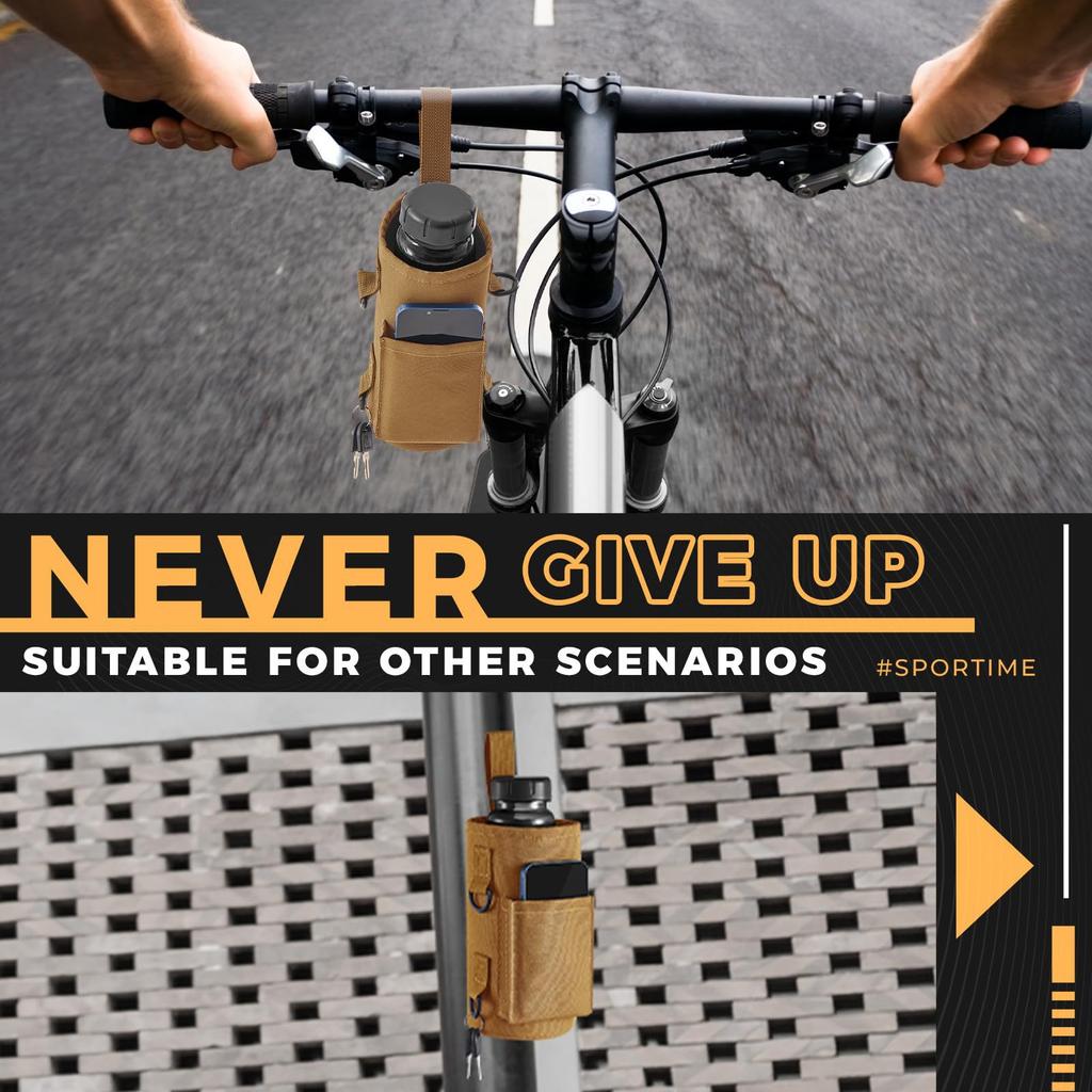 Gym Water Bottle Bag With Magnetic Wall-mounting, Insulated Cover, Foldable And Adjustable Shoulder Strap, Outdoor Sports Magnetic Cup Sleeve