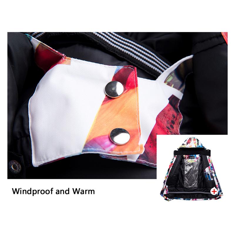 Зимний лыжный костюм для женщин, толстая теплая лыжная куртка, водонепроницаемое ветрозащитное пальто для катания на лыжах и сноуборде