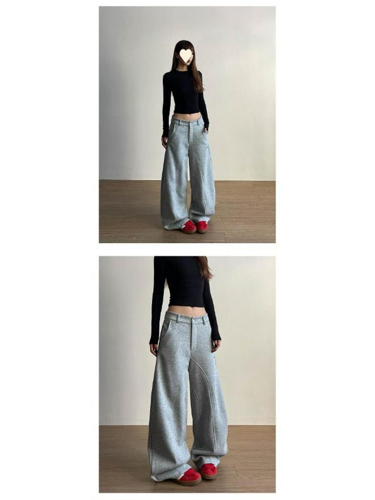 Женские свободные спортивные штаны в стиле ретро с вышивкой букв - Весенне-летние повседневные штаны силуэта полумесяца