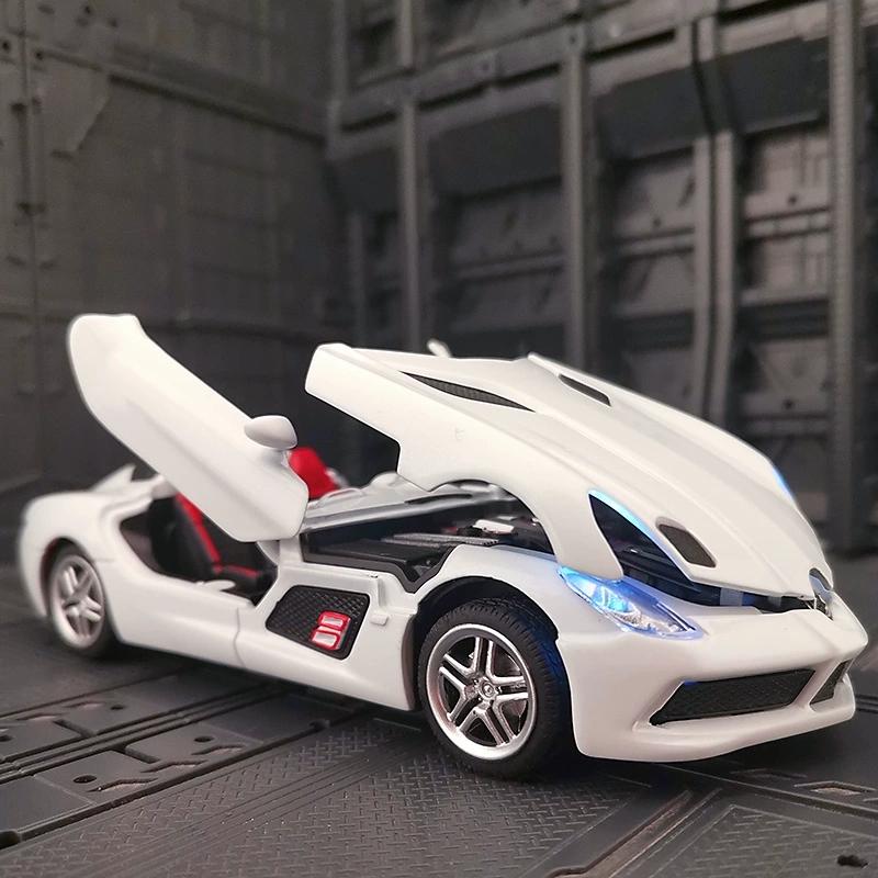 1/32 Benz SLR Roadster сплав спортивная модель автомобиля литая металлическая игрушечная машина модель автомобиля имитация звука свет коллекция детские подарки