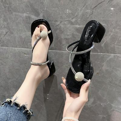 Мода Внешне Модная Летняя Новинка 2024 Высококачественная Фея Чувства в паре с юбками и тапочками на высоком каблуке для женщин