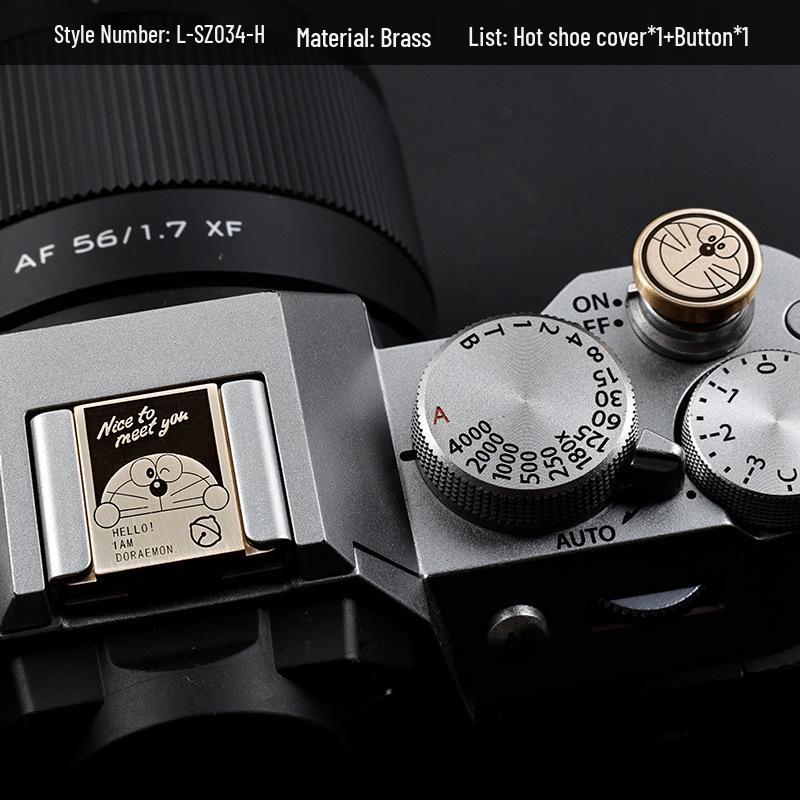 Hot Shoe Cover & Shutter Button Cap for Fujifilm XT50, X100VI, XT30 II, XM5, Nikon ZF Cameras