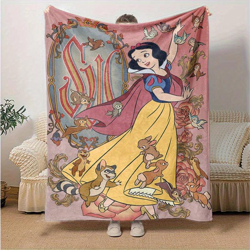 1pc, Snow White's Enchanted Forest Home Decor Blanket: A Cozy Flannel Throw for Your Bedroom, Living Room, or Outdoor, Sofa Blanket, Travel Cover