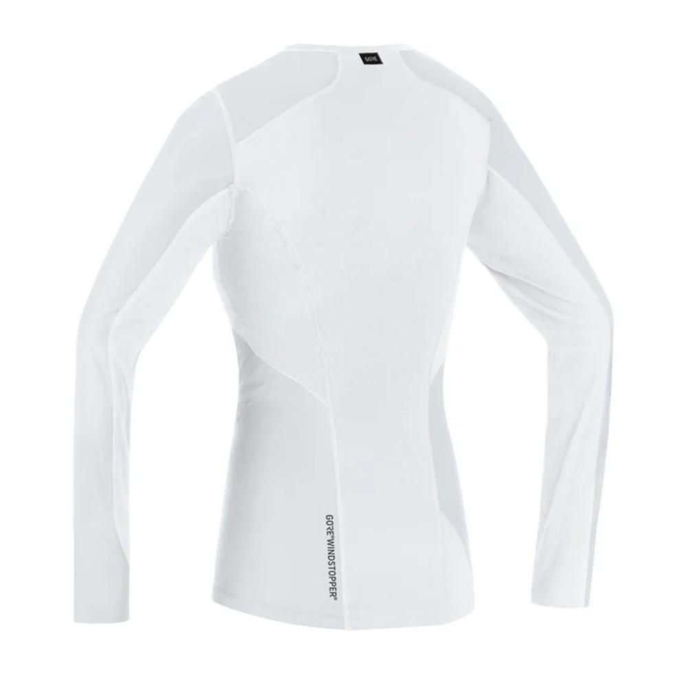 GOREWEAR M Термобелье с длинным рукавом Windstopper для женщин - Белый (Женский) Ветрозащитная кофта с флисовой подкладкой, с длинным рукавом
