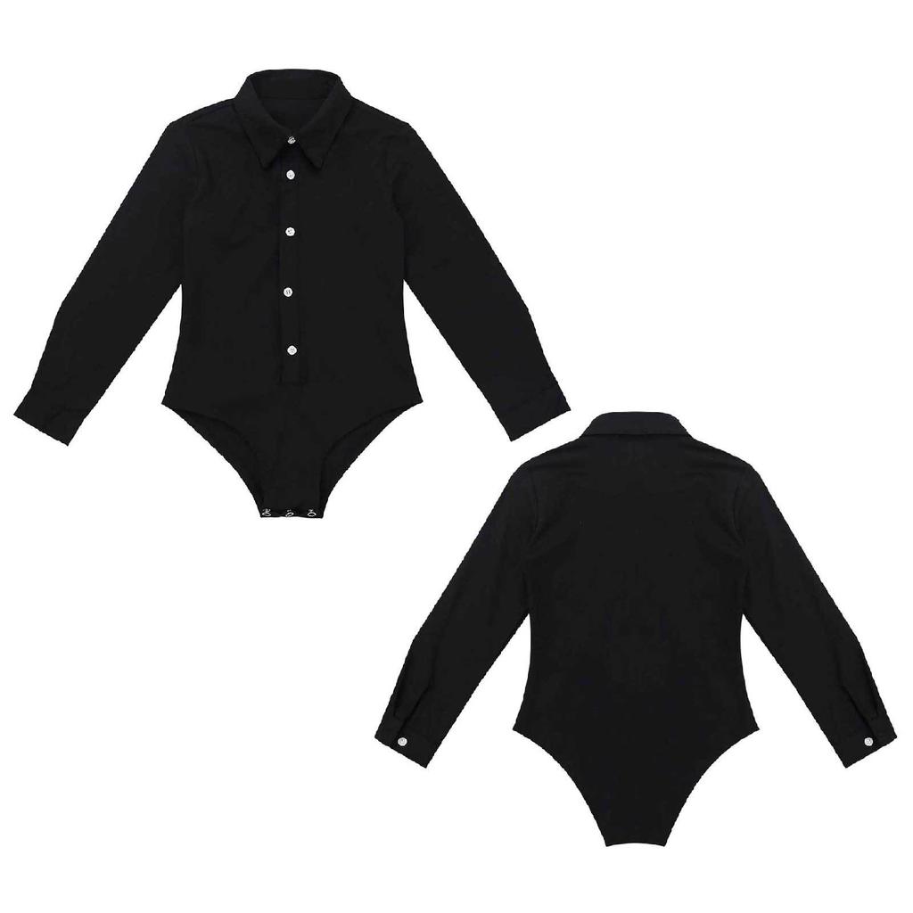 Детские классические современные рубашки-купальник для латинских джазовых танцев с длинными рукавами для мальчиков, сценический костюм