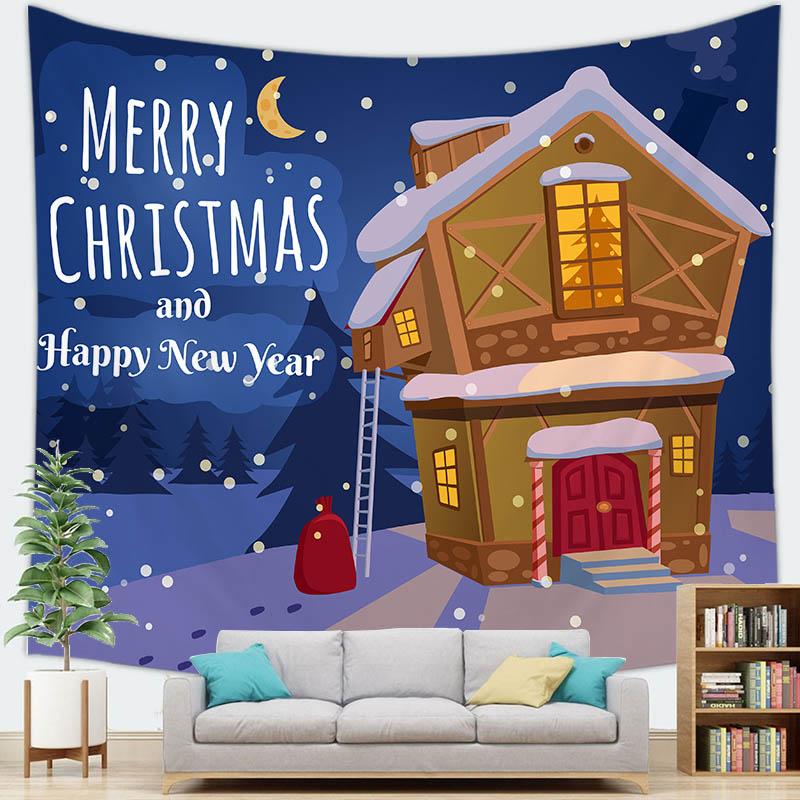 С Рождеством, Рождественская елка, Санта-Клаус, снеговик, гобелен с принтом, украшение для дома, гостиной, спальни, стены, гобелен