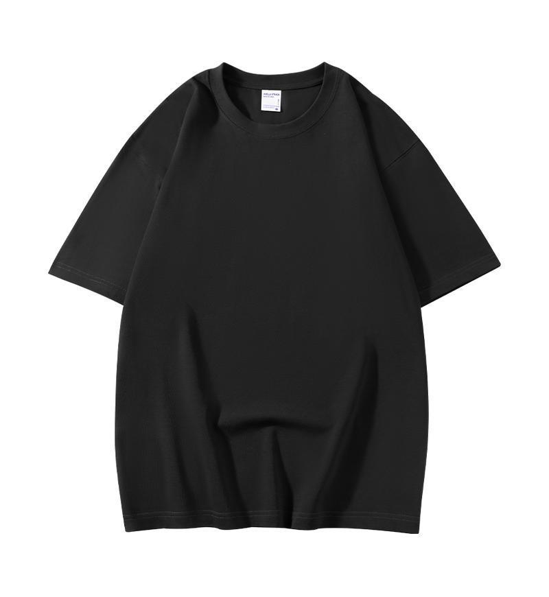 Футболка унисекс из плотного хлопка плотностью 300 г: Короткие рукава, двойная пряжа, круглый вырез, спущенное плечо, повседневная рабочая одежда, возможность нанесения индивидуального логотипа