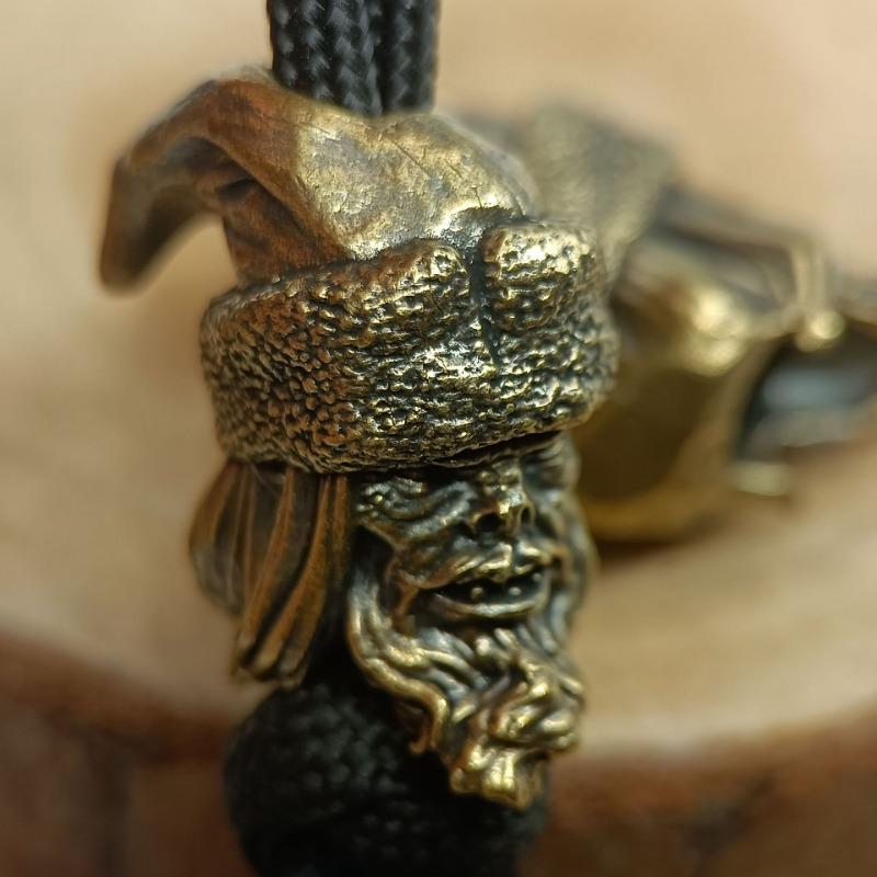 1 шт. Античная бронза Беззубый бородатый старик Брелок Подвеска Подвеска для рюкзака Винтажная латунь Поделки Античная латунь Миниатюрные украшения