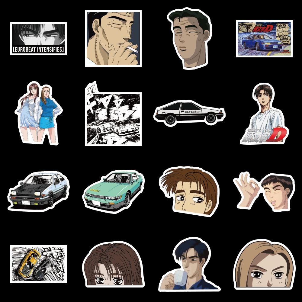 10/50 шт. Наклейки Initial D Наклейки в стиле граффити для DIY Багажа Ноутбука Скейтборда Мотоцикла Велосипеда